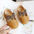 Accessories Brown / 30 Leather Shoes T-strap With Bow-knot Shoes