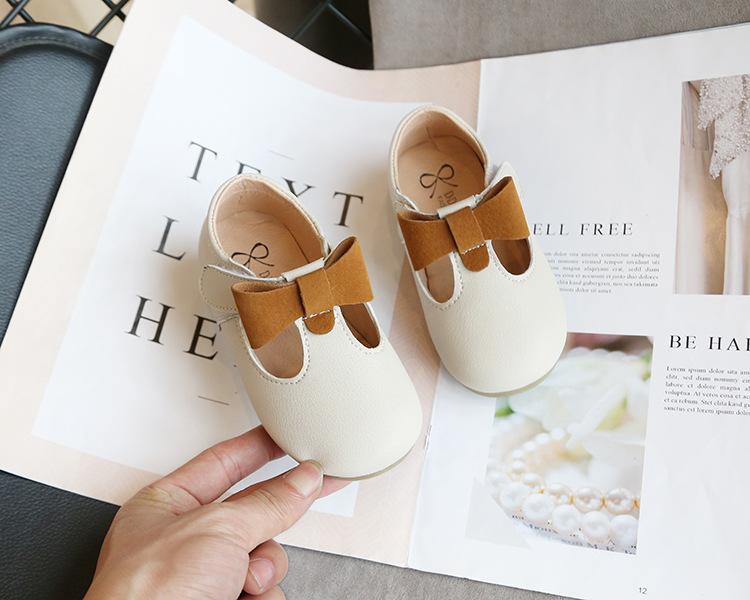 Accessories Leather Shoes T-strap With Bow-knot Shoes