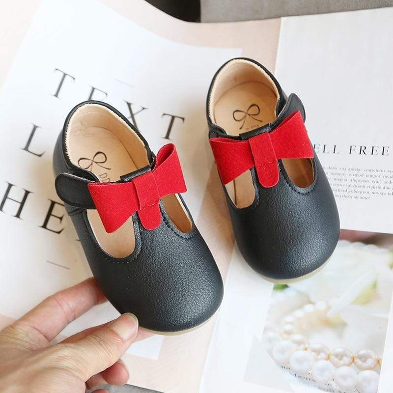 Accessories Leather Shoes T-strap With Bow-knot Shoes