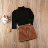 5T Leather Skirt Set