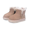 Shoes Beige / 22(insole 14cm) Leather Wool Snow Boots