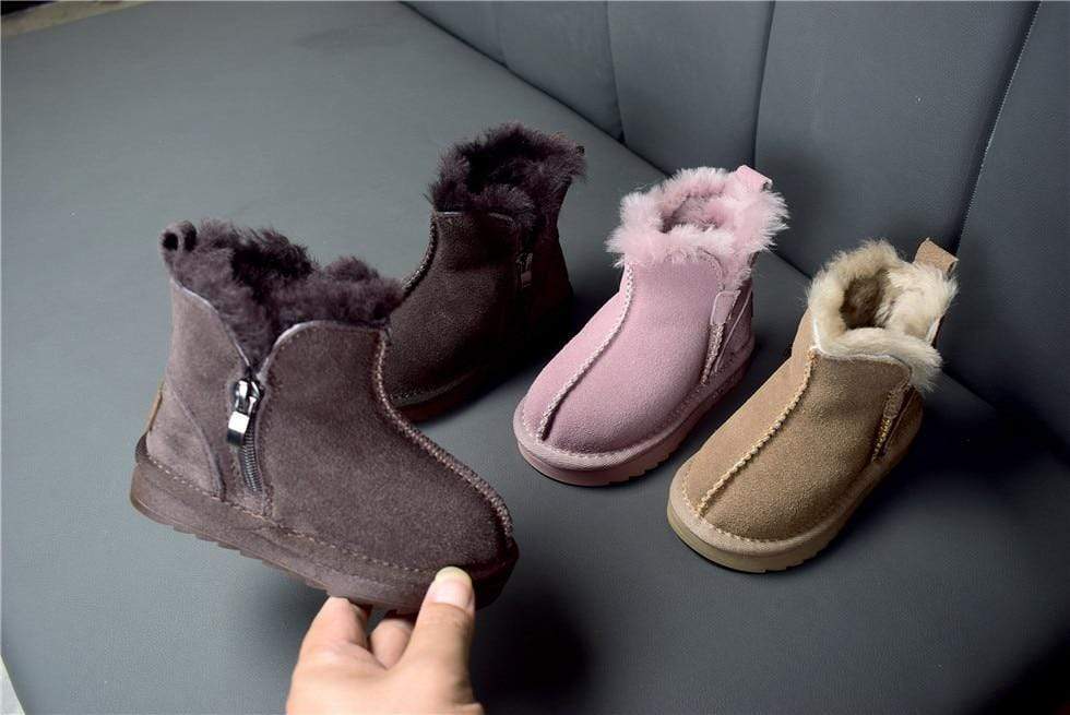 Shoes Leather Wool Snow Boots