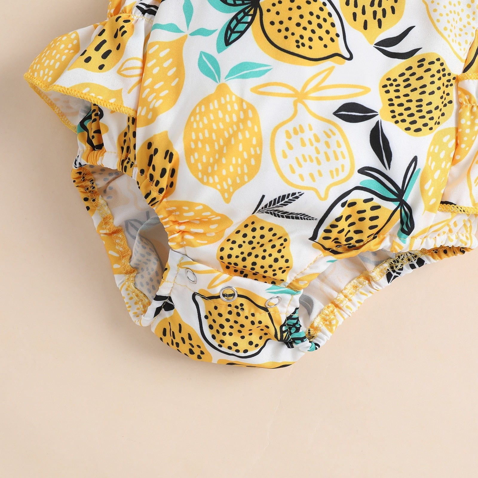 Lemon Print Baby Romper