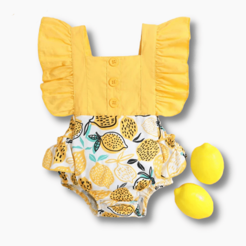 Baby & Toddler Lemon Print Baby Romper