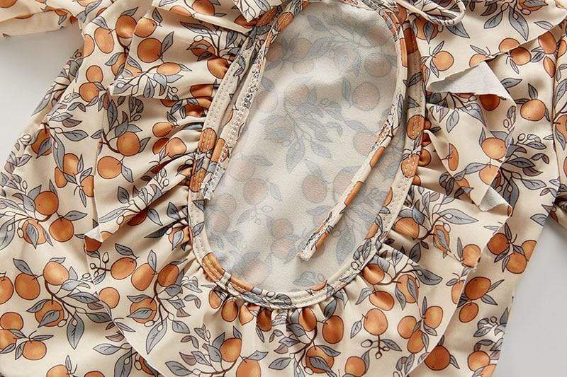 Girl's Clothing Lemon Print Baby Swimming suits