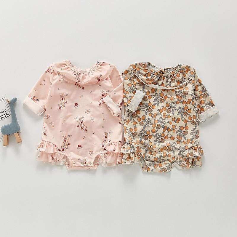 Girl's Clothing Lemon Print Baby Swimming suits