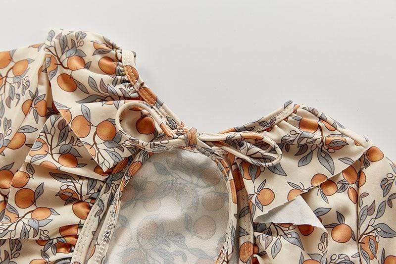 Girl's Clothing Lemon Print Baby Swimming suits