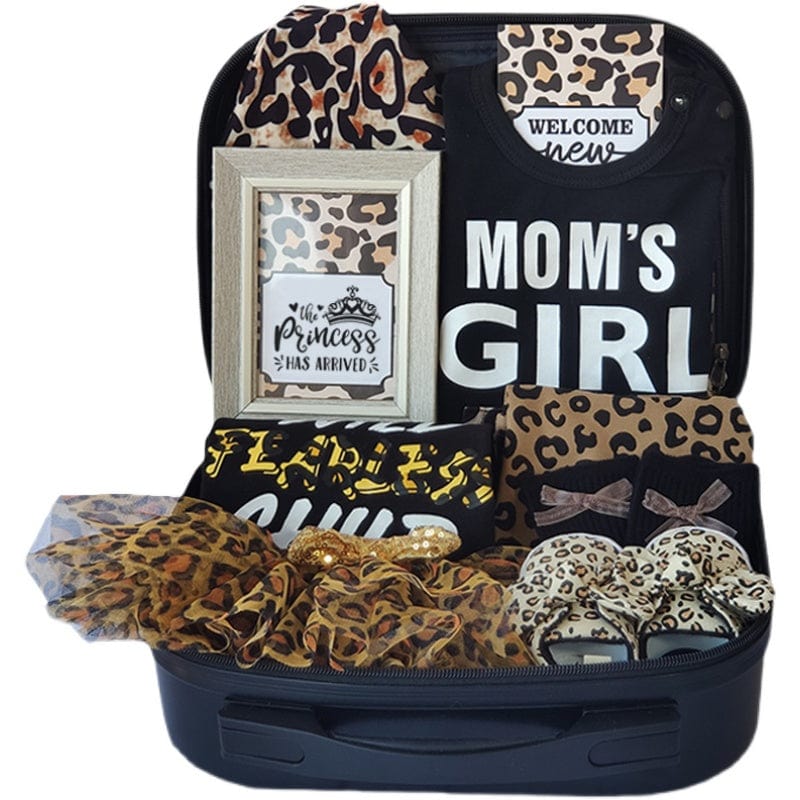 Momorii Trendy Baby Girls Outfit, Leopard / 18M