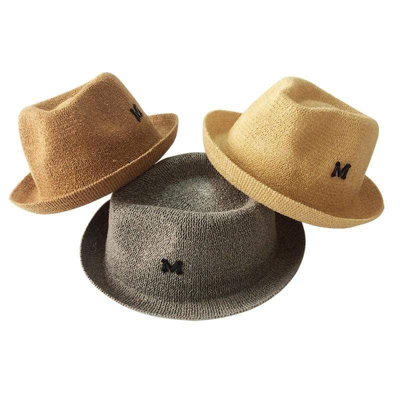 Boy's Clothing Letter M Straw Cap
