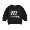 Boy&#39;s Clothing Black / 24M Letter Printed Casual Pullover Tops