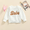 Girl&#39;s Clothing A / 6M Letter Printed Long Sleeve Sweatshirt