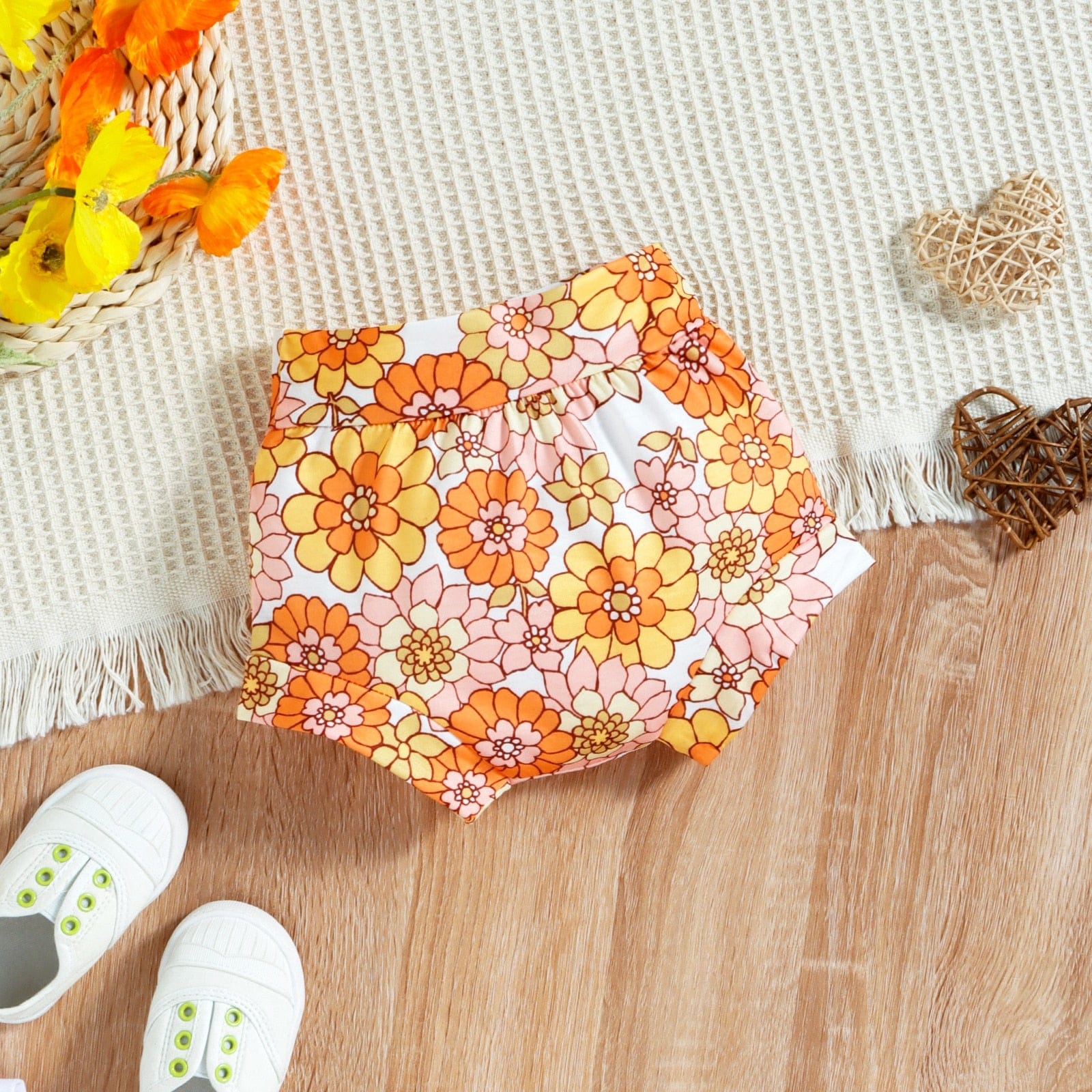 Letter Short Sleeve T Shirts Tops+Sunflowers