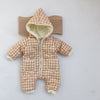 yellow plaid / 3-6 M / China Lining Boys Rompers Thicken