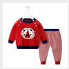 Boy&#39;s Clothing Red / 6M Lion Design Sweater and Track Pants Set