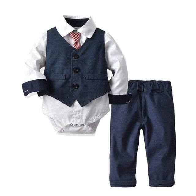 Boy's Clothing Blue Set with Pants / 24M Little Gentlemen Formal Suit