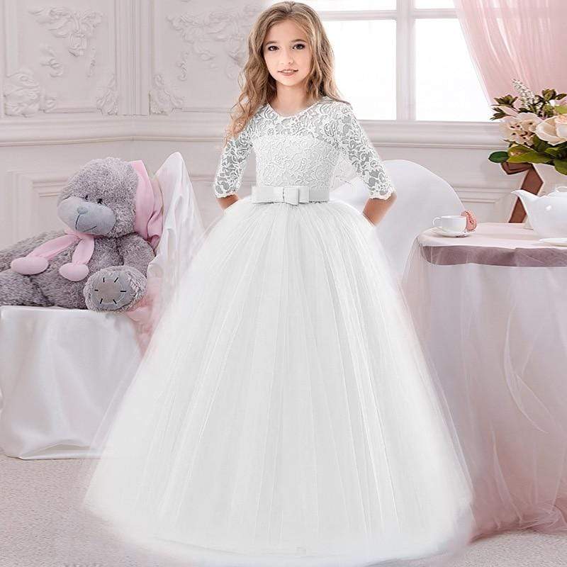 A-Line Floor Length Flower Girl Dress, Aquamarine / 10T A-Line Floor Length Flower Girl Dress, Aquamarine / 10T