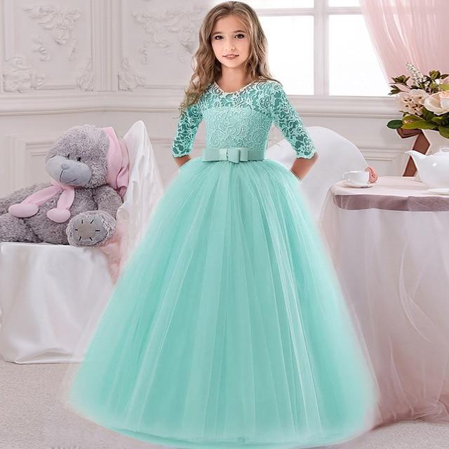 girls long dress Arshiner Sleeve High Low Swing with Belt Black 5-6Y Just add a tiara or headband and watch her sense of style come to life ZHUASHUM flower girl Dress Lace