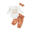 A / 6M Long Fly Sleeve Romper Flower Print Trousers
