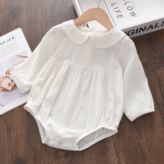 AH4314 White / 18M Long Sleeve Baby Jumpsuits