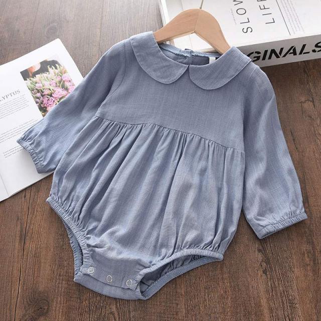 AH4314 Blue / 24M Long Sleeve Baby Jumpsuits