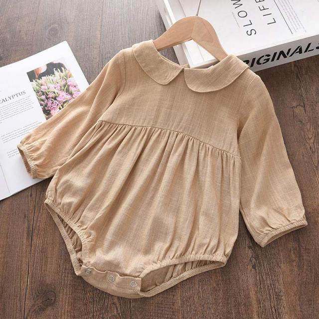 AH4314 Khaki / 18M Long Sleeve Baby Jumpsuits