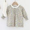 D200922  Yellow / 3T Long Sleeve Embroider Dress