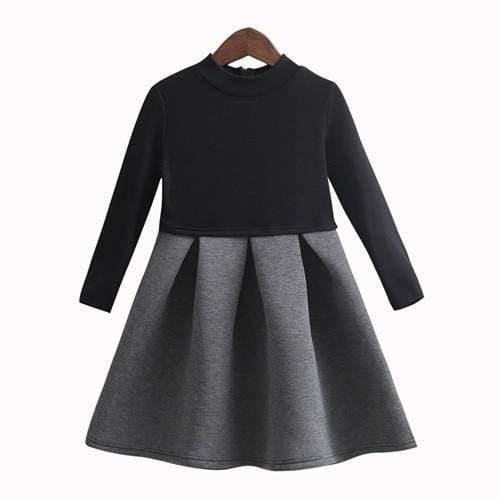 Girl's Clothing Black / 12 long sleeve flare dress
