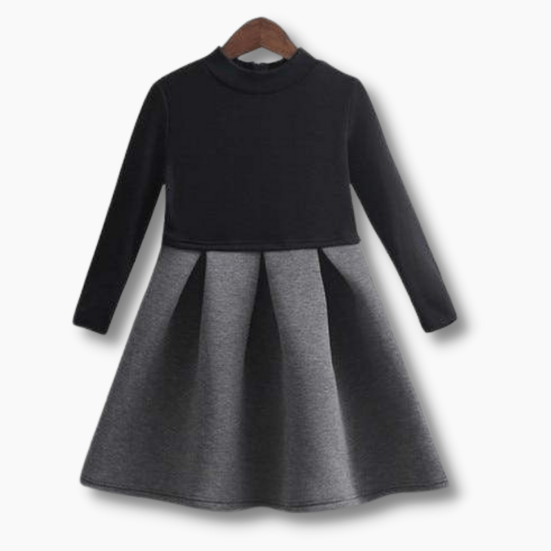 Long Sleeve Flare Dress, Black / 10T Long Sleeve Flare Dress, Black / 10T