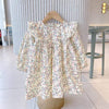 Girl&#39;s Clothing Cream / 3T Long Sleeve Floral Dress