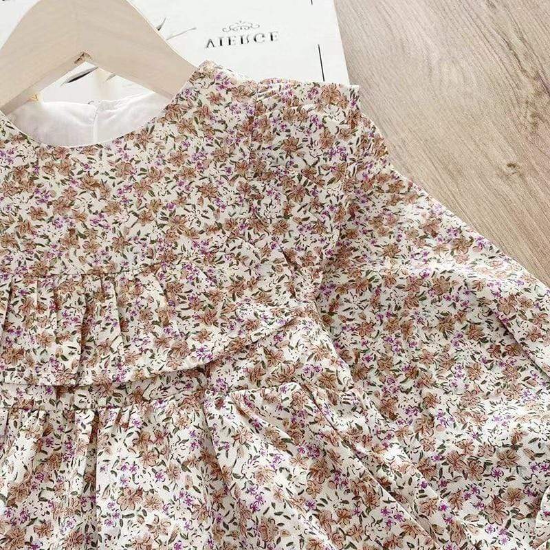 Girl's Clothing Long Sleeve Floral Dress