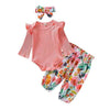 Girl&#39;s Clothing Pink / 3M Long Sleeve Flower Romper Outfit