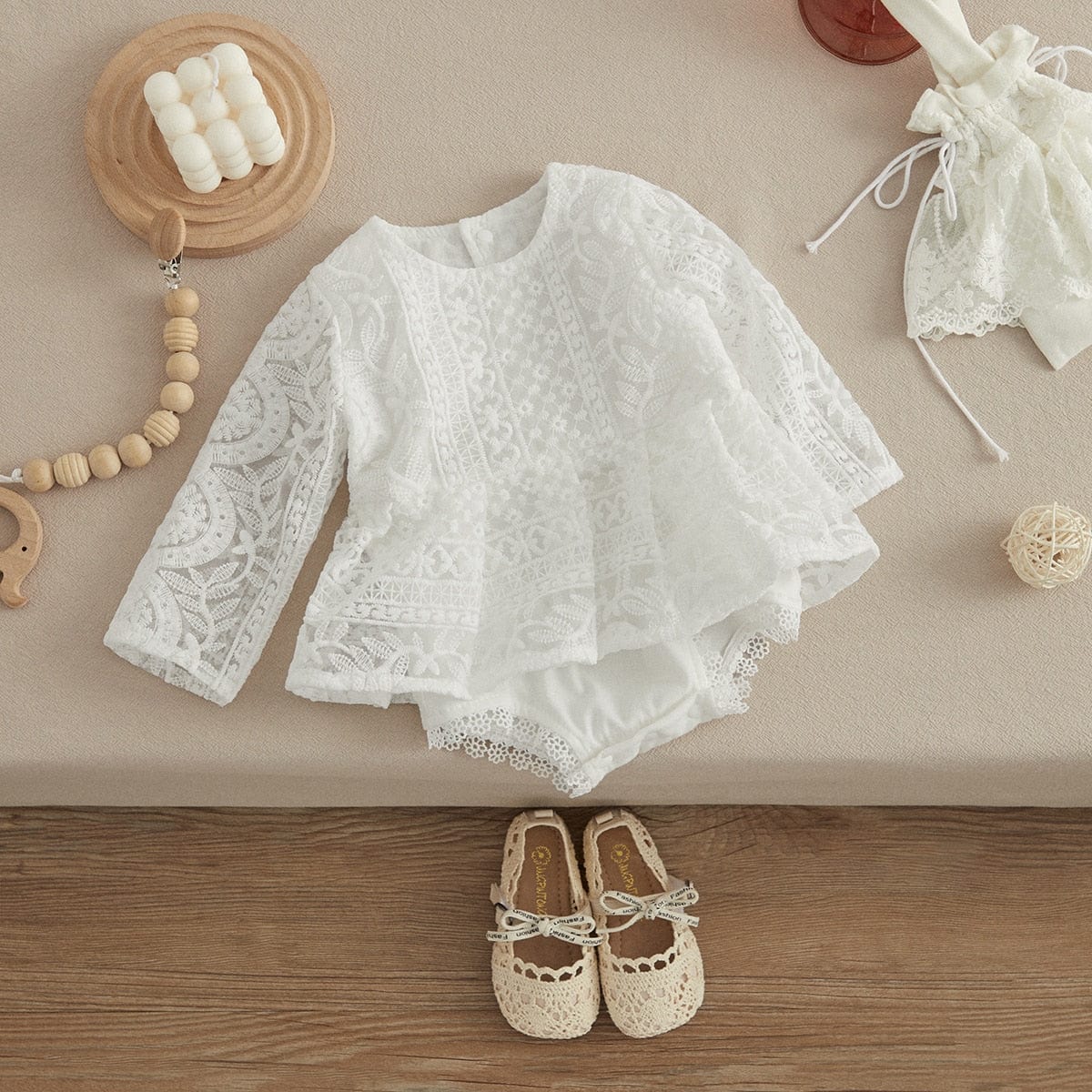 Long sleeve Lace Romper