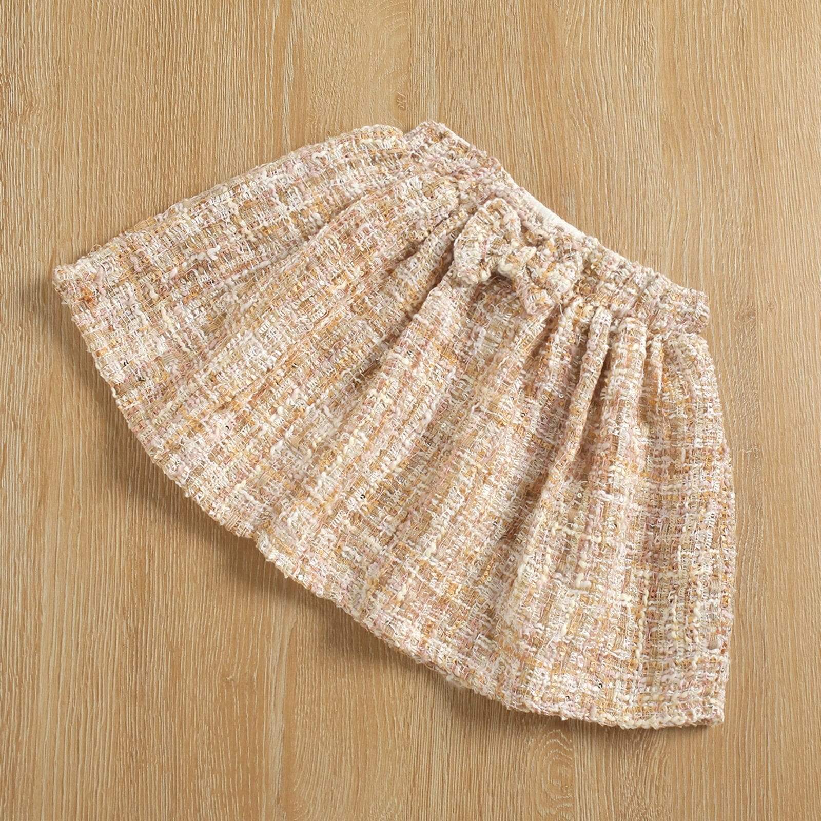 Girl's Clothing Long Sleeve Pullover Tops Bow Floral Printed A-Line Skirts