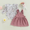 Long Sleeve Rabbit Flower Print Romper