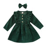 Girl&#39;s Clothing green / 5T Long Sleeve Round Collar Romper
