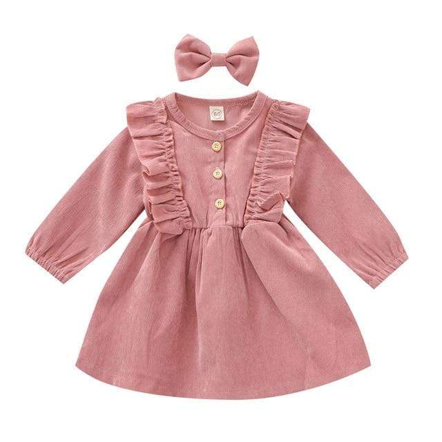 Girl's Clothing Pink / 4T Long Sleeve Round Collar Romper