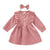 Girl's Clothing Pink / 4T Long Sleeve Round Collar Romper