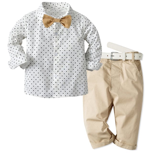 dot / 12M / China Long Sleeve Shirt and pants Outfit