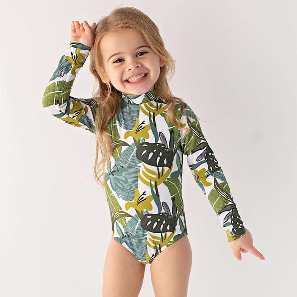 Girl's Clothing Long Sleeve Swimwear