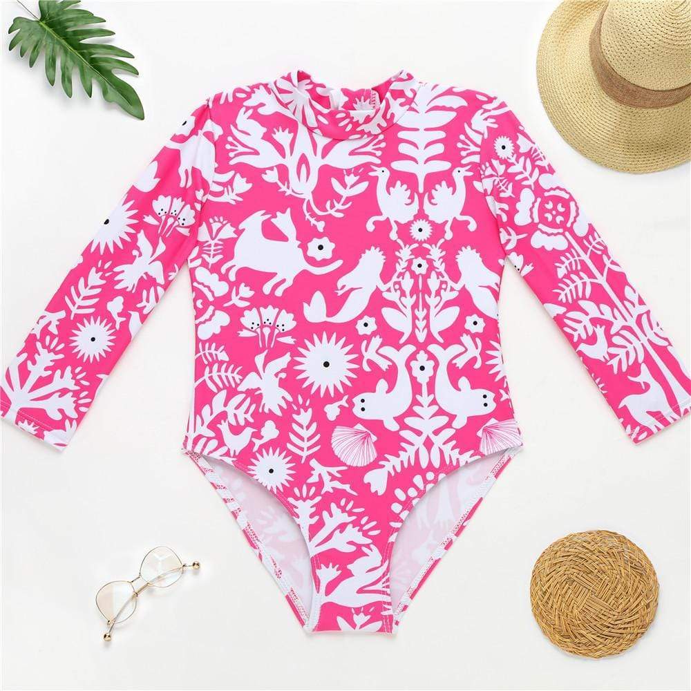 Girl's Clothing Long Sleeve Swimwear