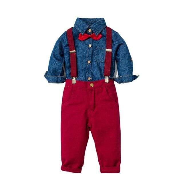 Boy's Clothing blue kb8029 / 4T / China Long-Sleeved Four-Pieces Suits