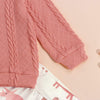 Girl&#39;s Clothing Long Sleeves Knit Sweater + Dinosaur Print Pants