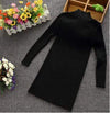 Girl&#39;s Clothing black / 24M Long Turtleneck Knitted Sweater Kids Dress