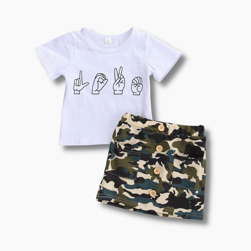 Girl's Clothing Love Hand Gesture Outfit