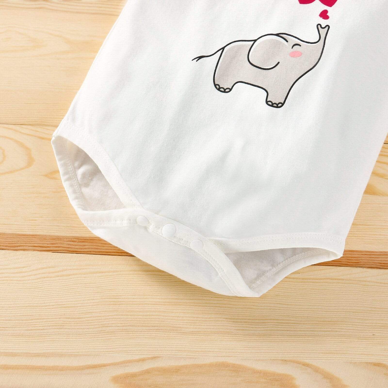 Girl's Clothing Love Heart Print Long Sleeve O-neck Romper