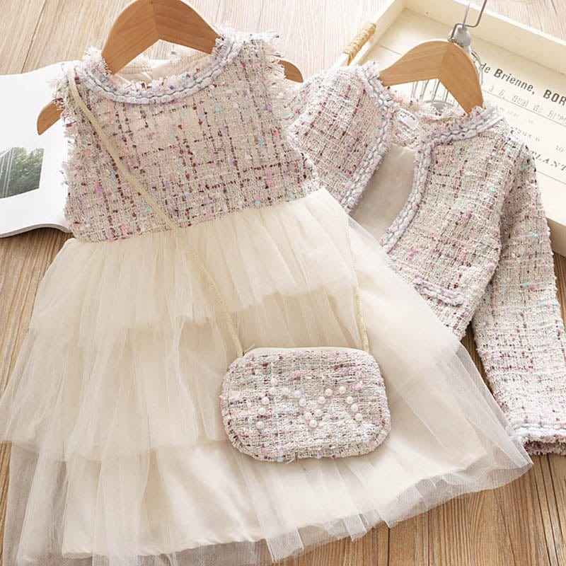 AX1300 White / 2T Love Vest Skirt 2Pcs