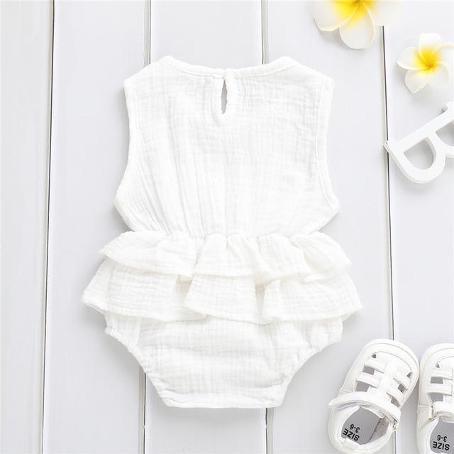 Girl's Clothing White / 6M-70 Lovely Baby Girl Romper