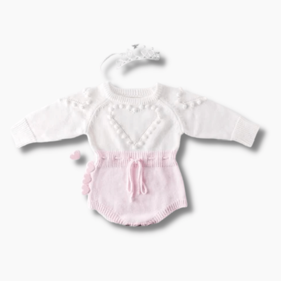 Girl's Clothing Lovely Heart Knitted Rompers