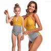 Family Matching Clothes Yellow / Mom S Matching Swimming Wear
