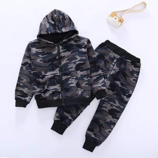 Boy's Clothing Grey / 5T Military Camouflage Outfits